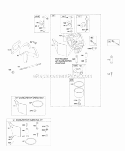 Page E Diagram and Parts List for 19E412-1134-E1  Briggs and Stratton Engine